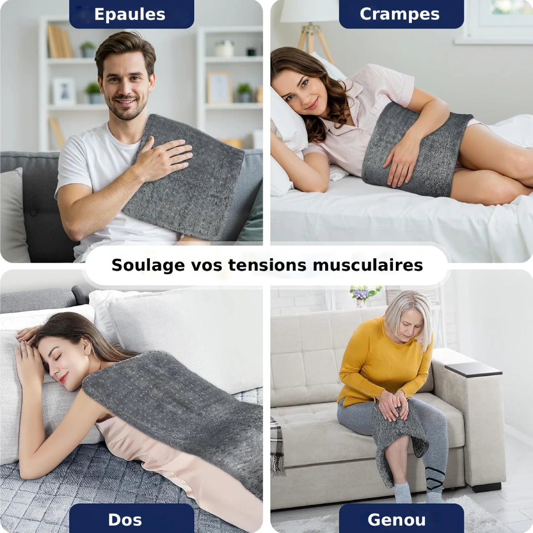 coussin chauffant tensions musculaires