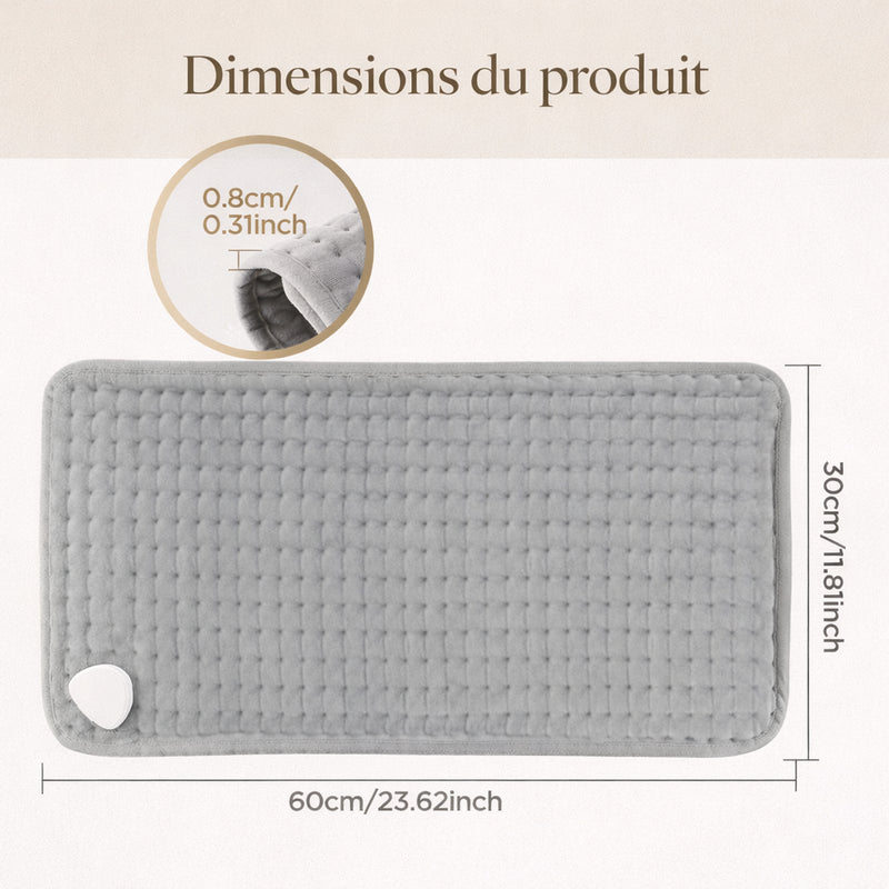 Coussin chauffant dimension
